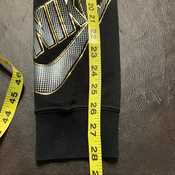 Nike Gold Center Logo w/ Swoosh Crew Neck Sweatshirt w/ Left Sleeve Logo Size L - Picture 11 of 11